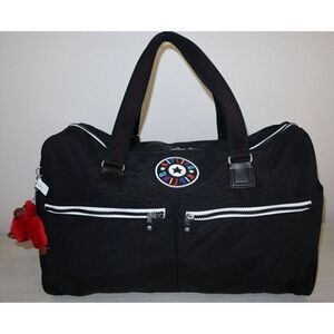 Kipling KI9025 Unisex L Black/White/Rainbow Itska N2 Weekender Duffle Bag $169+